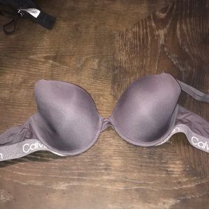 Gray Calvin Klein Bra